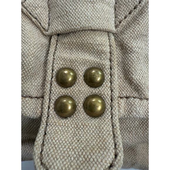 Fossil Long Live Vintage Khaki Canvas & Leather Crossbody Messenger‎ Bag Khaki - Picture 7 of 16